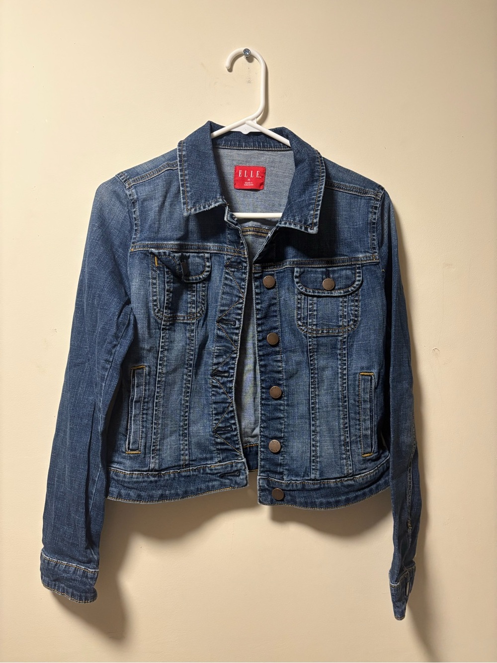 ELLE Medium Blue Denim Jacket with Button Front
